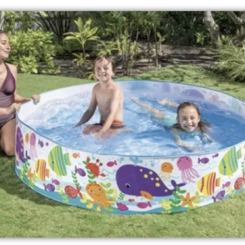 INTEX 6 ft snap set kids swimming pool NWT. 6ftx15” Kids summer water round swim